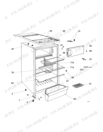 Взрыв-схема холодильника Aeg Electrolux S64240KA1 - Схема узла Housing 001